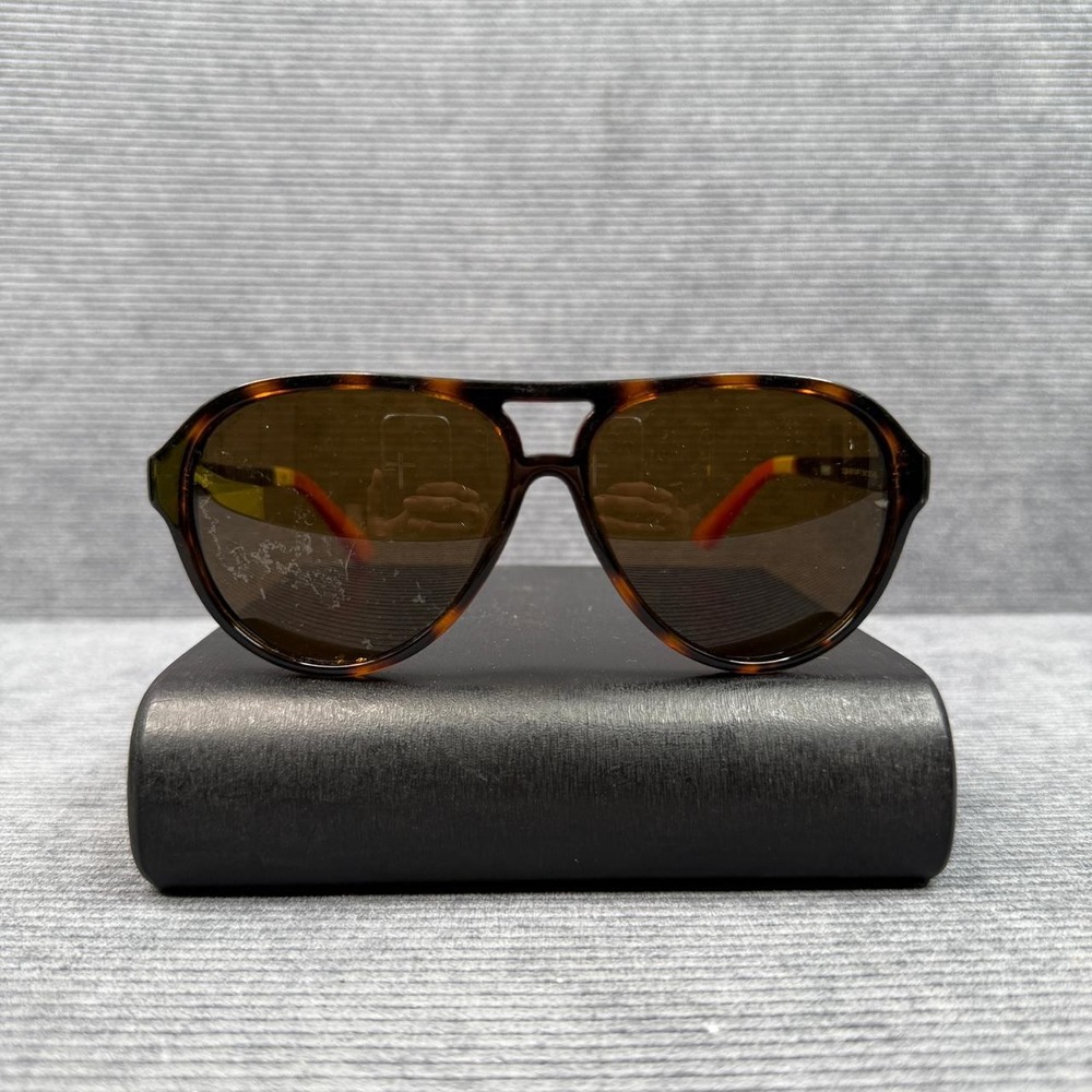 Toms Marco Aviator Sunglasses Tortoiseshell Orange Colorblock Y2k